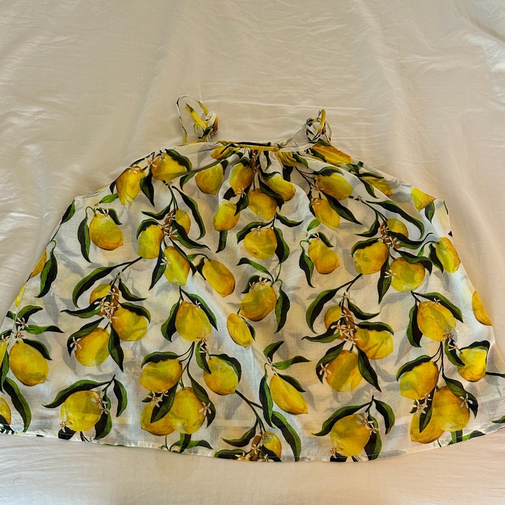 J. Crew Yellow and Green Floral Top